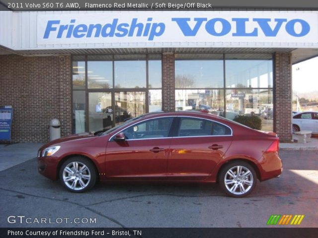 2011 Volvo S60 T6 AWD in Flamenco Red Metallic