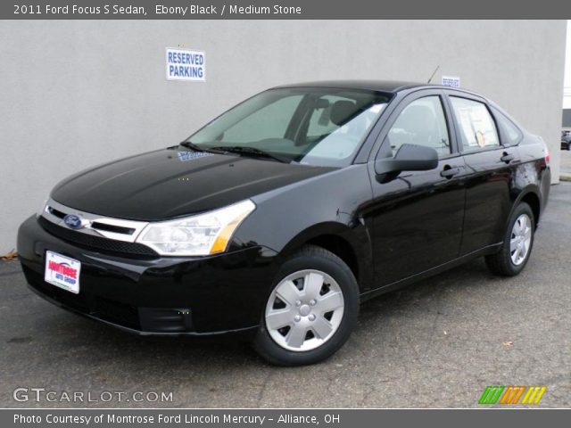 2011 Ford Focus S Sedan in Ebony Black