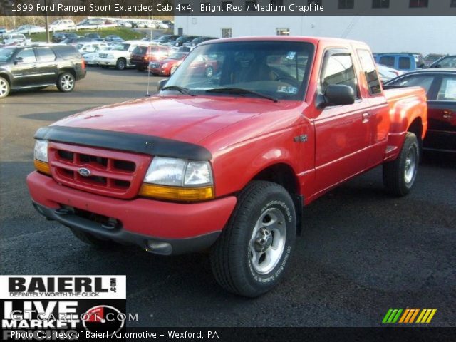 1999 Ford Ranger Sport Extended Cab 4x4 in Bright Red
