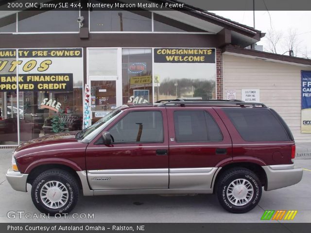 2000 GMC Jimmy SLE 4x4 in Monterey Maroon Metallic