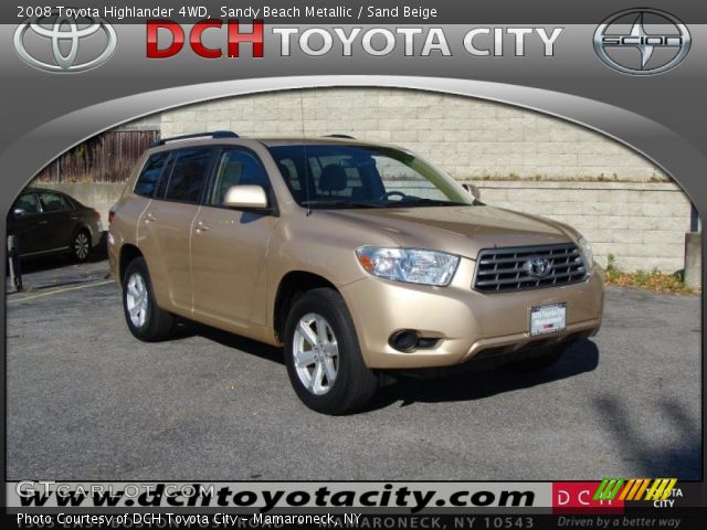 2008 Toyota Highlander 4WD in Sandy Beach Metallic