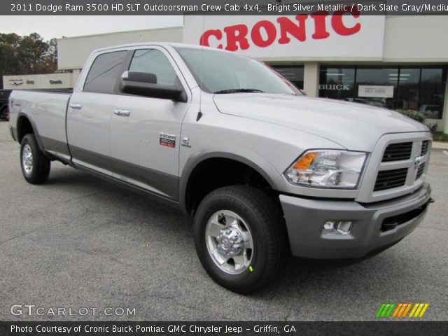 2011 Dodge Ram 3500 HD SLT Outdoorsman Crew Cab 4x4 in Bright Silver Metallic