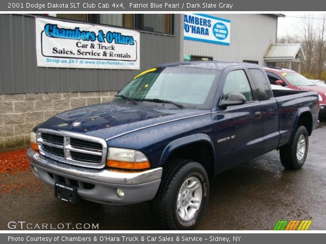 2001 Dodge Dakota SLT Club Cab 4x4 in Patriot Blue Pearl