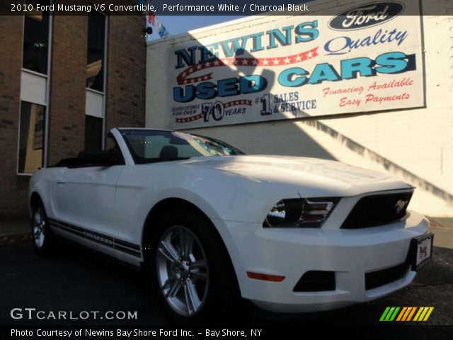 2010 Ford Mustang V6 Convertible in Performance White