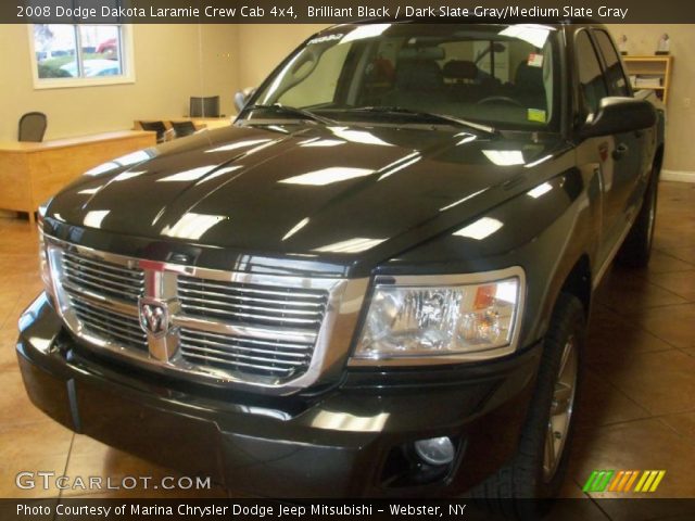 2008 Dodge Dakota Laramie Crew Cab 4x4 in Brilliant Black