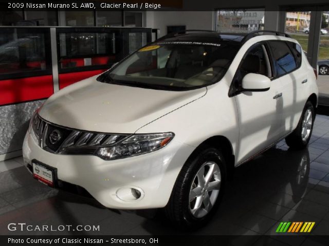 2009 Nissan Murano SL AWD in Glacier Pearl