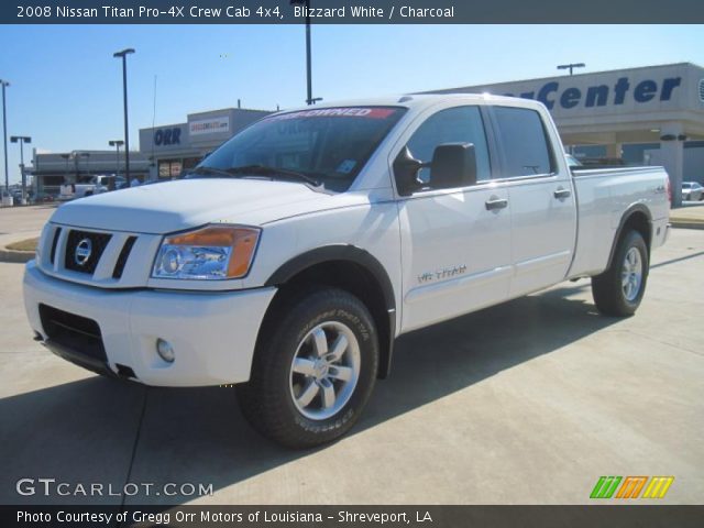 2008 Nissan Titan Pro-4X Crew Cab 4x4 in Blizzard White