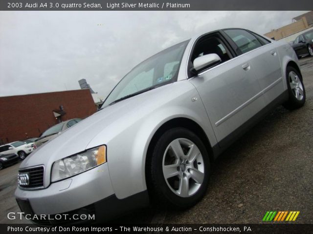 2003 Audi A4 3.0 quattro Sedan in Light Silver Metallic