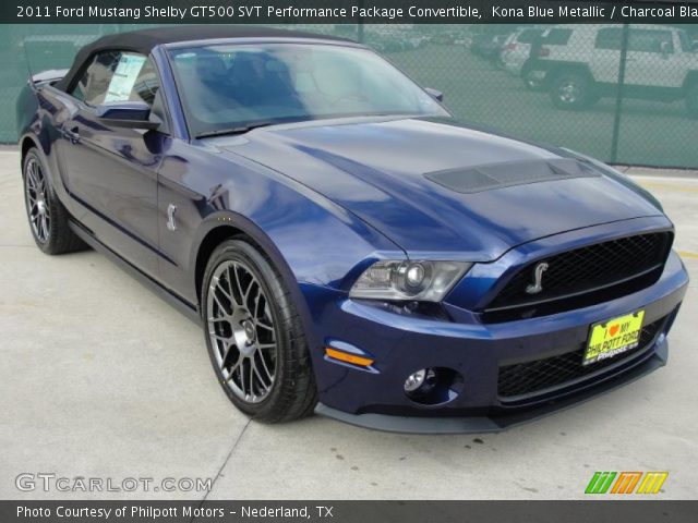 2011 Ford Mustang Shelby GT500 SVT Performance Package Convertible in Kona Blue Metallic
