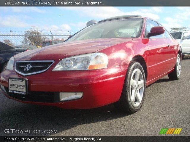 2001 Acura CL 3.2 Type S in San Marino Red