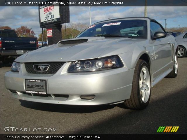 2001 Ford Mustang GT Convertible in Silver Metallic