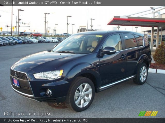 2011 Mitsubishi Outlander GT AWD in Cosmic Blue Metallic