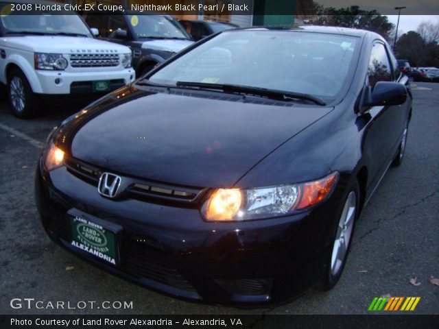 2008 Honda Civic EX Coupe in Nighthawk Black Pearl
