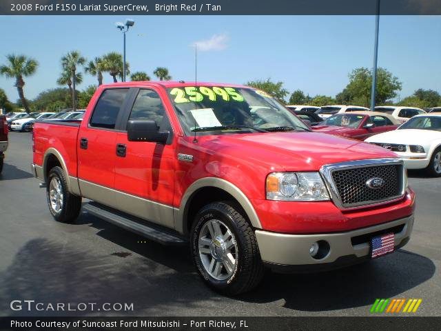2008 Ford F150 Lariat SuperCrew in Bright Red