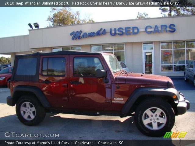 2010 Jeep Wrangler Unlimited Sport in Red Rock Crystal Pearl