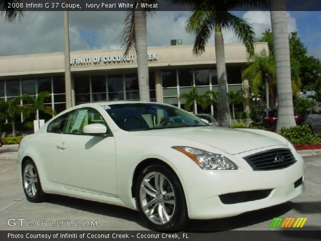 2008 Infiniti G 37 Coupe in Ivory Pearl White