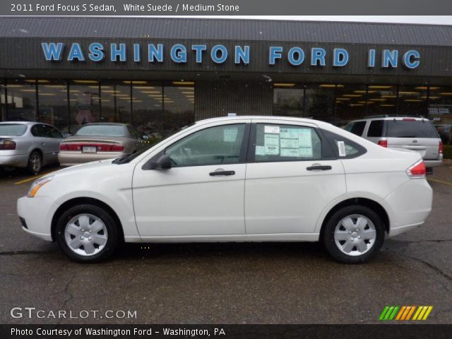 2011 Ford Focus S Sedan in White Suede