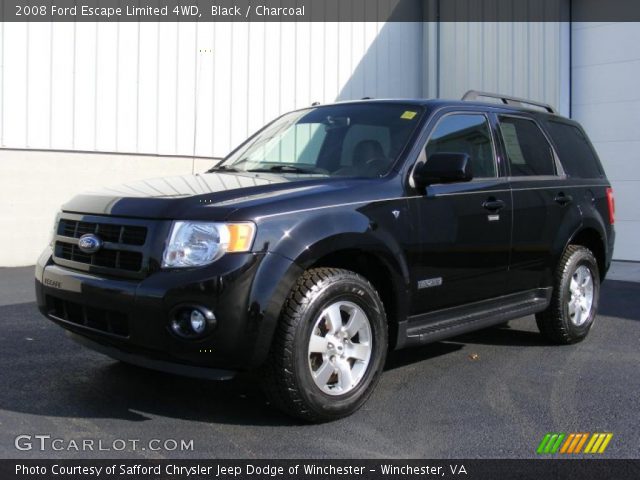Black 2008 Ford Escape Limited 4wd Charcoal Interior
