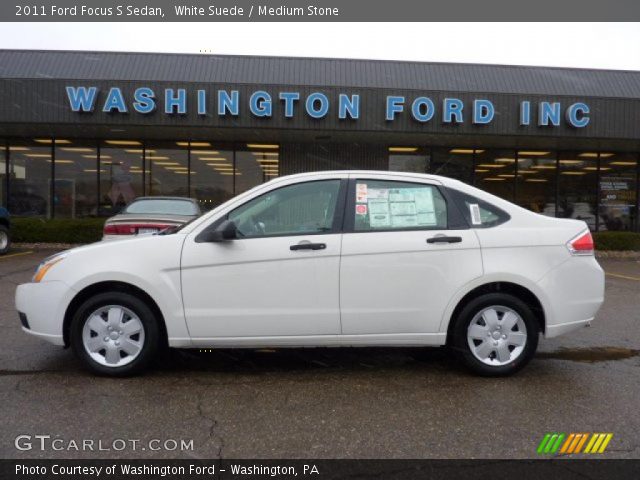 2011 Ford Focus S Sedan in White Suede
