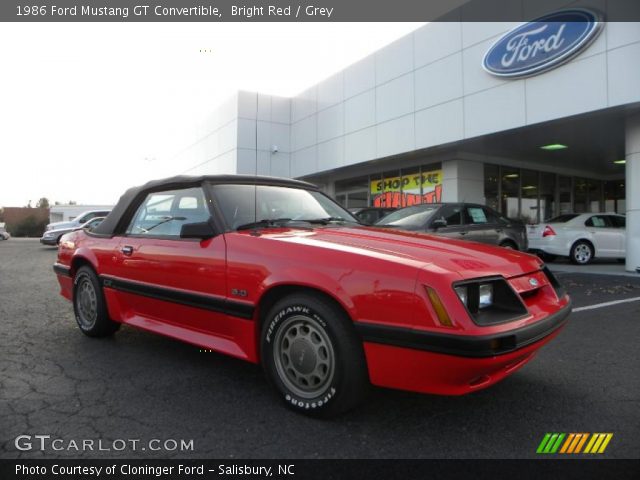 1986 Ford Mustang GT Convertible in Bright Red