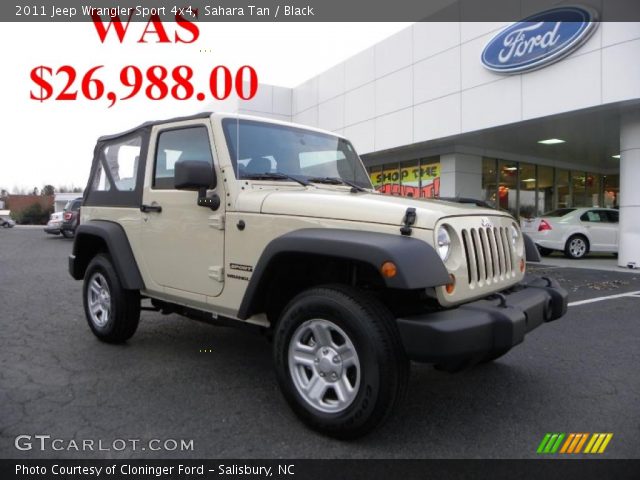 2011 Jeep Wrangler Sport 4x4 in Sahara Tan