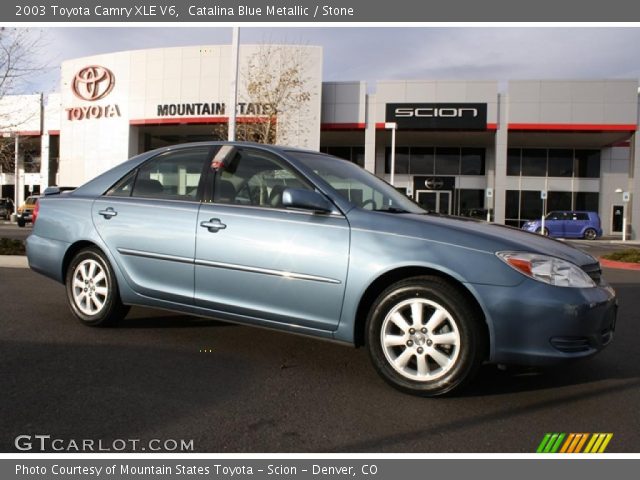 2003 Toyota Camry XLE V6 in Catalina Blue Metallic