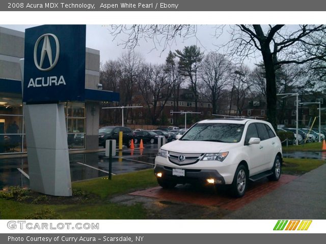 2008 Acura MDX Technology in Aspen White Pearl