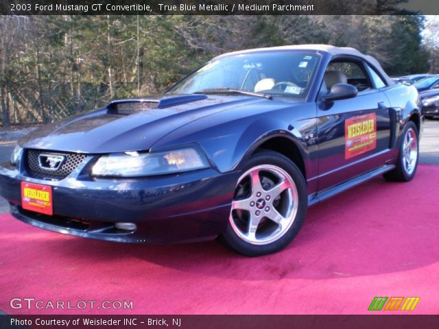 2003 Ford Mustang GT Convertible in True Blue Metallic