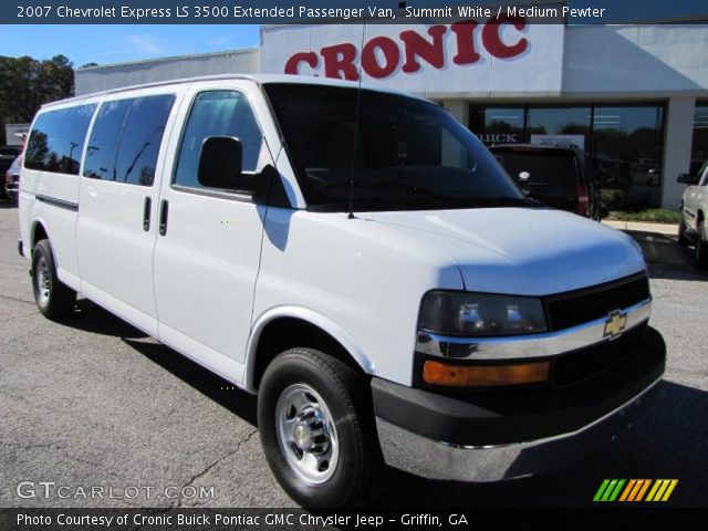 2007 Chevrolet Express LS 3500 Extended Passenger Van in Summit White