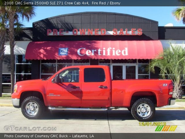 2008 GMC Sierra 2500HD SLE Z71 Crew Cab 4x4 in Fire Red