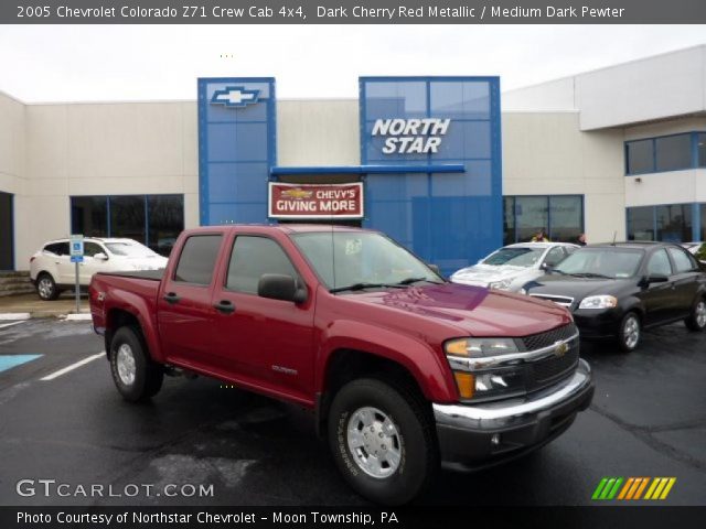 2005 Chevrolet Colorado Z71 Crew Cab 4x4 in Dark Cherry Red Metallic