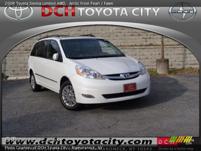 2008 Toyota Sienna Limited AWD in Arctic Frost Pearl