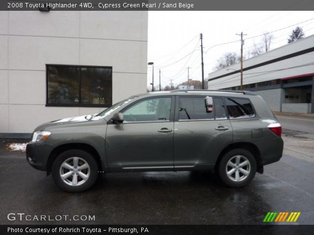 2008 Toyota Highlander 4WD in Cypress Green Pearl