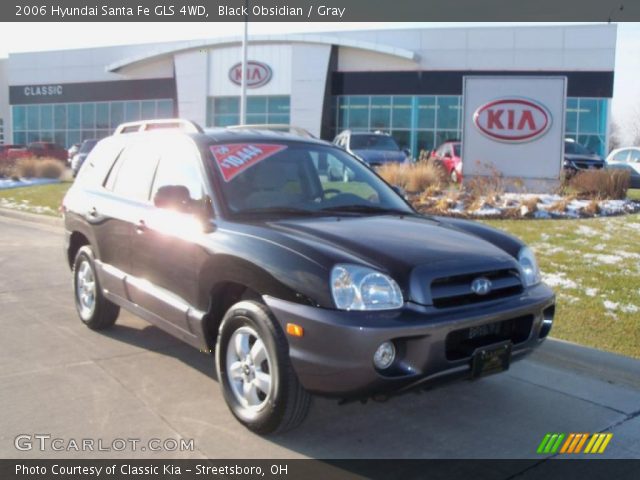 2006 Hyundai Santa Fe GLS 4WD in Black Obsidian