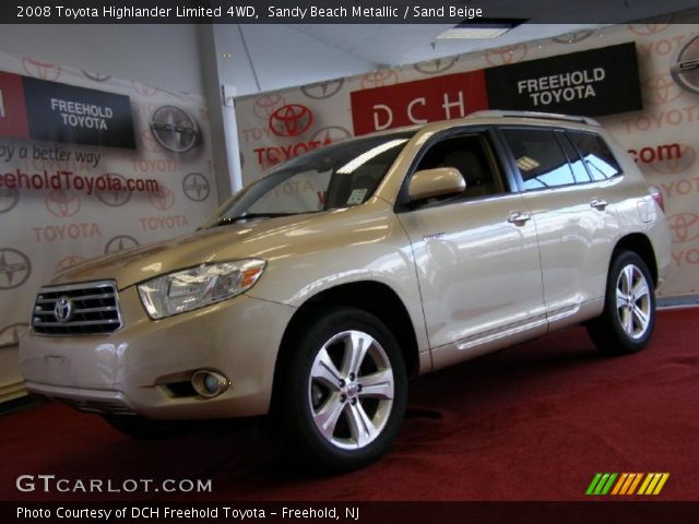2008 Toyota Highlander Limited 4WD in Sandy Beach Metallic