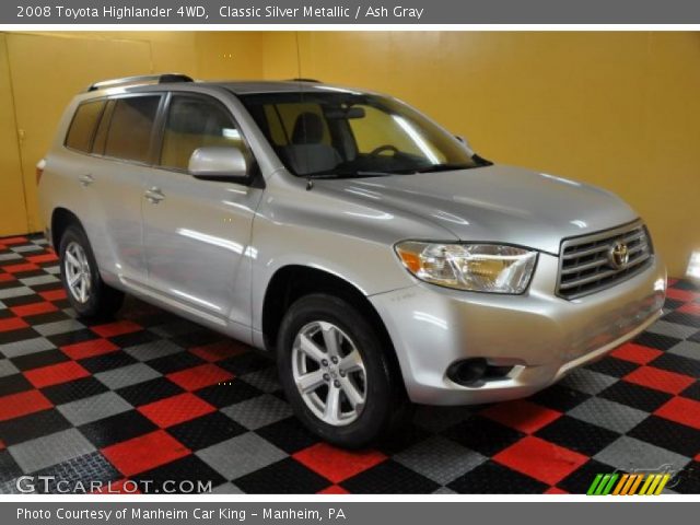 2008 Toyota Highlander 4WD in Classic Silver Metallic