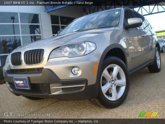 2007 BMW X5 3.0si in Platinum Bronze Metallic