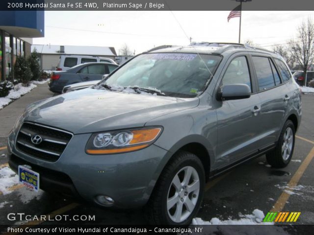 2008 Hyundai Santa Fe SE 4WD in Platinum Sage