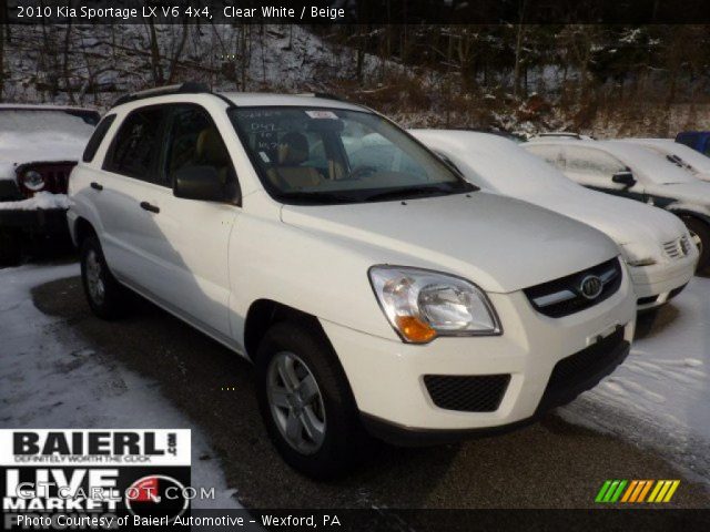 2010 Kia Sportage LX V6 4x4 in Clear White