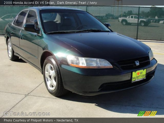 2000 Honda Accord EX V6 Sedan in Dark Emerald Pearl