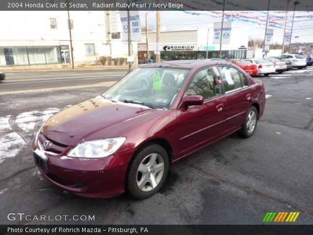2004 Honda Civic EX Sedan in Radiant Ruby Pearl