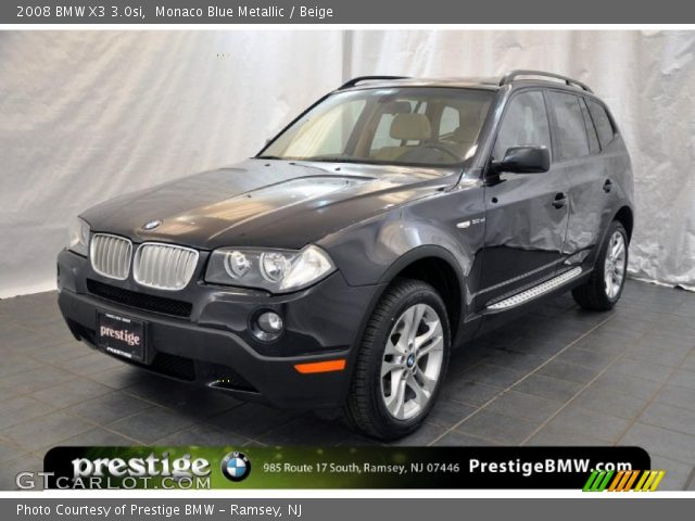 2008 BMW X3 3.0si in Monaco Blue Metallic