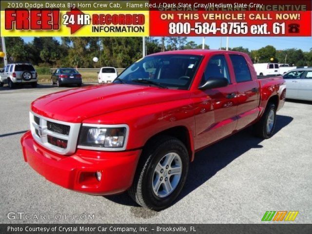 2010 Dodge Dakota Big Horn Crew Cab in Flame Red