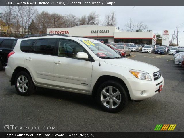 2008 Toyota RAV4 Limited V6 4WD in Blizzard Pearl White