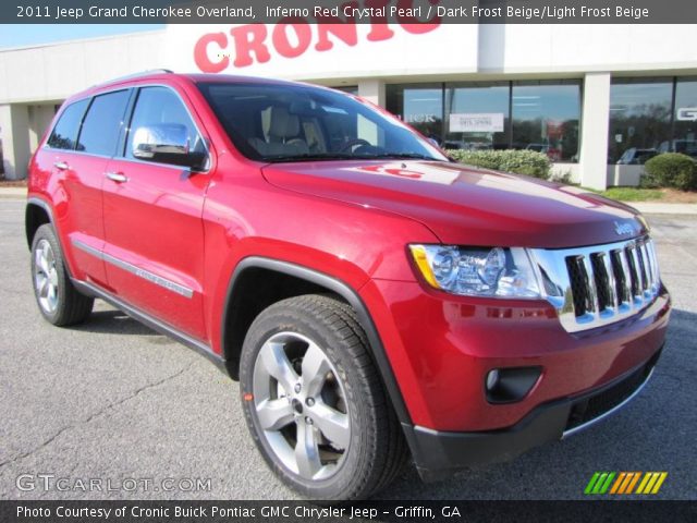 2011 Jeep Grand Cherokee Overland in Inferno Red Crystal Pearl