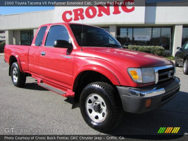2000 Toyota Tacoma V6 PreRunner Extended Cab in Sunfire Red Pearl