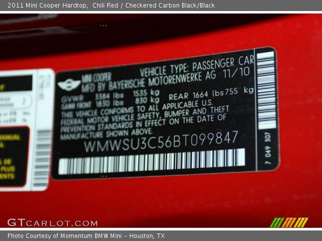 2011 Mini Cooper Hardtop in Chili Red