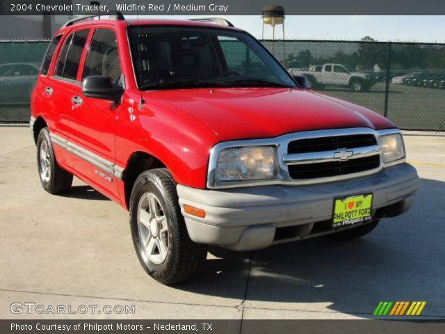 2004 Chevrolet Tracker  in Wildfire Red