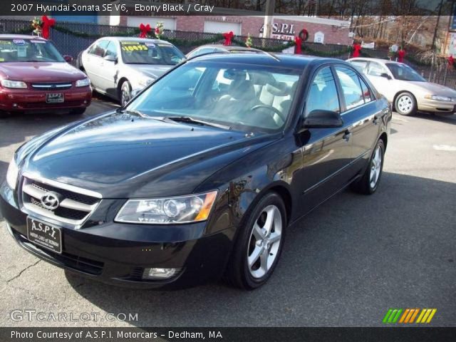 2007 Hyundai Sonata SE V6 in Ebony Black