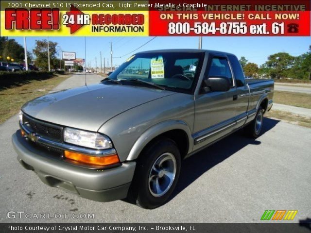 2001 Chevrolet S10 LS Extended Cab in Light Pewter Metallic